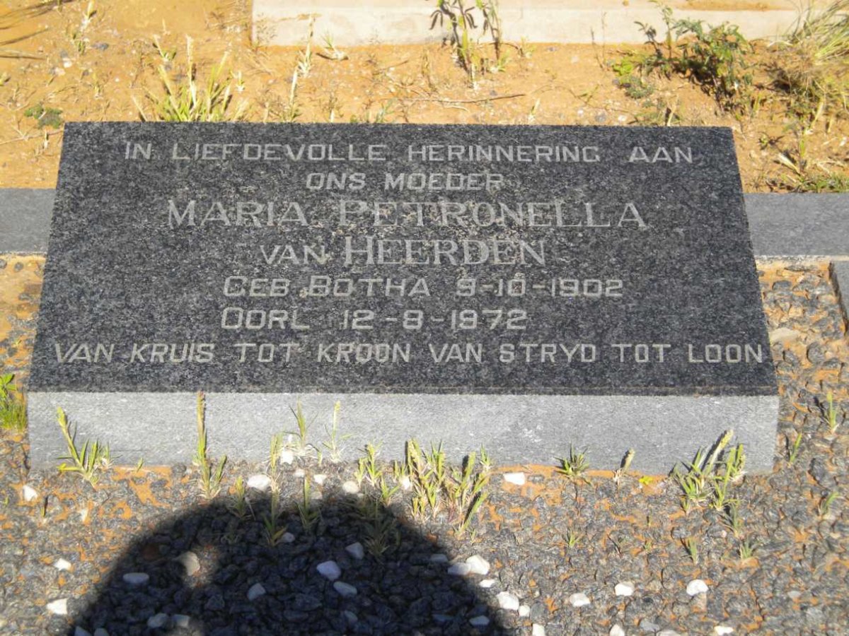 HEERDEN Maria Petronella, van nee BOTHA 1902-1972