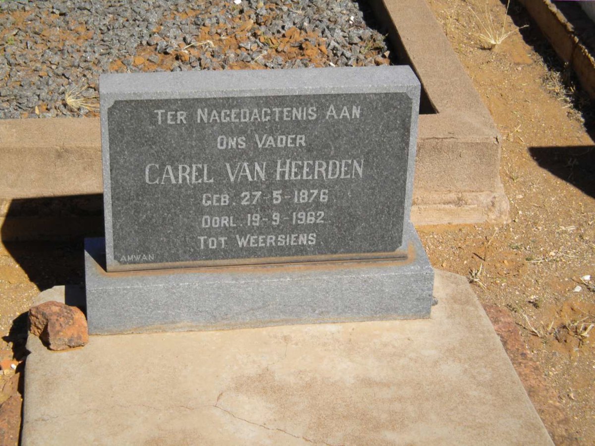 HEERDEN Carel, van 1876-1962