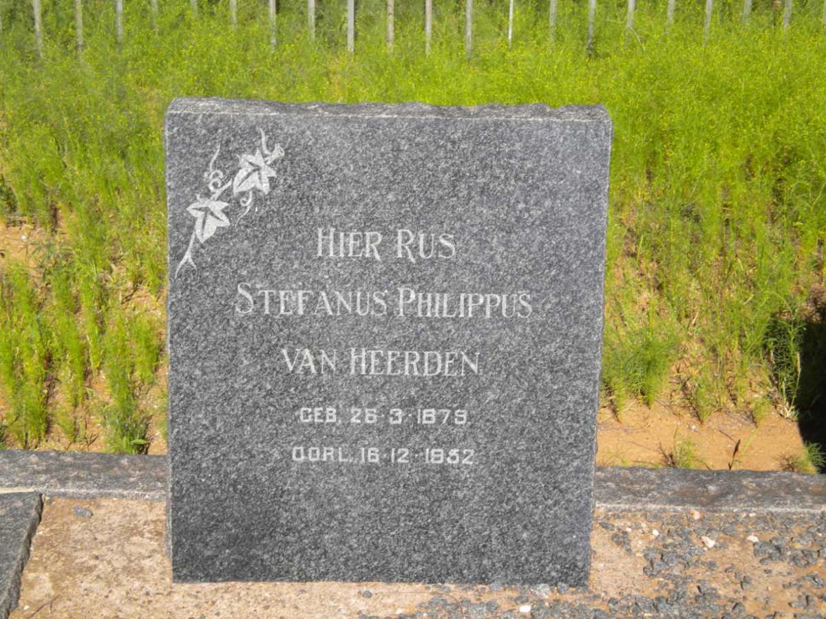 HEERDEN Stefanus Philippus, van 1879-1952