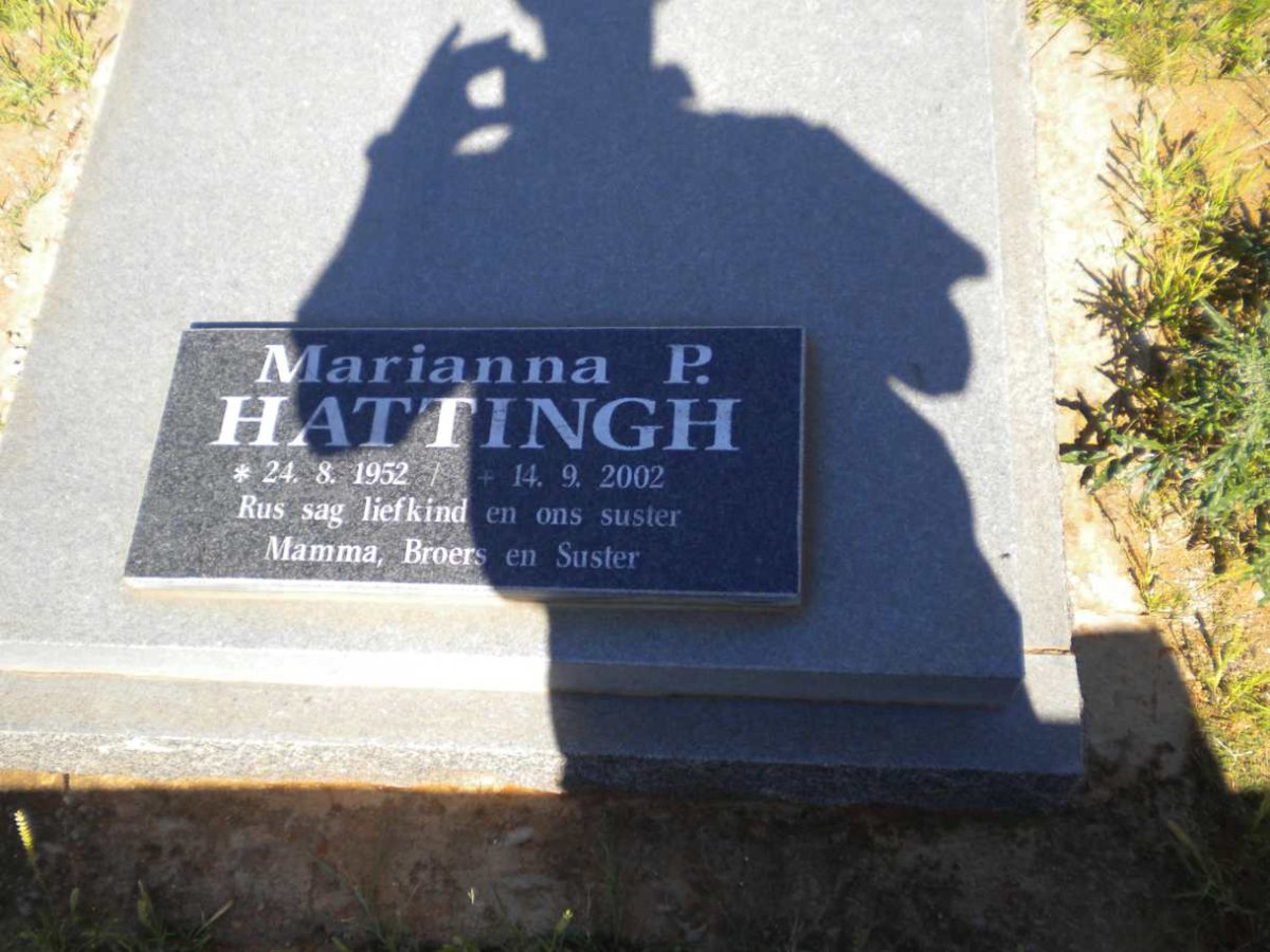 HATTINGH Marianna P. 1952-2002