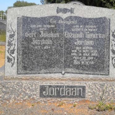 JORDAAN Gert Jakobus 1871-1954 &amp; Elizabeth Hendrina BESTER 1879-1952