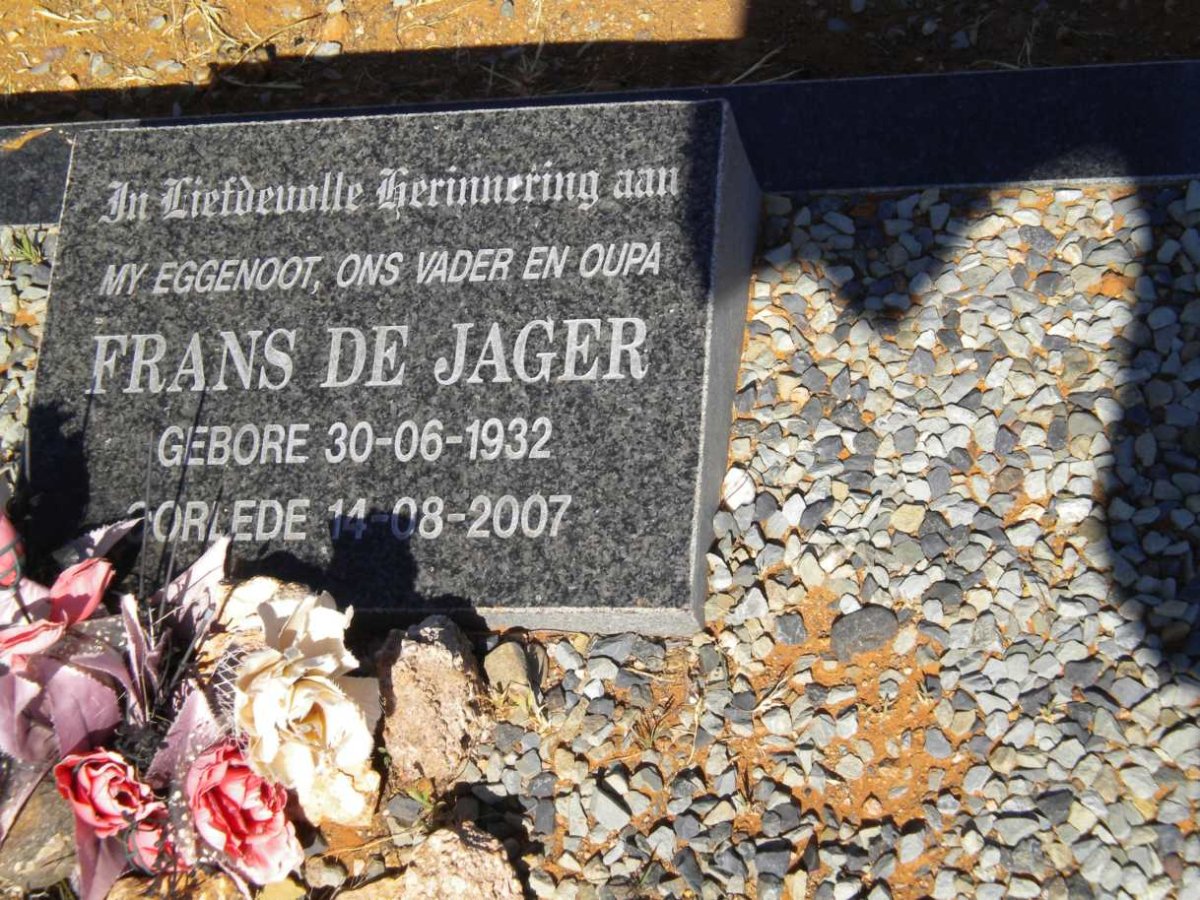 JAGER Frans, de 1932-2007