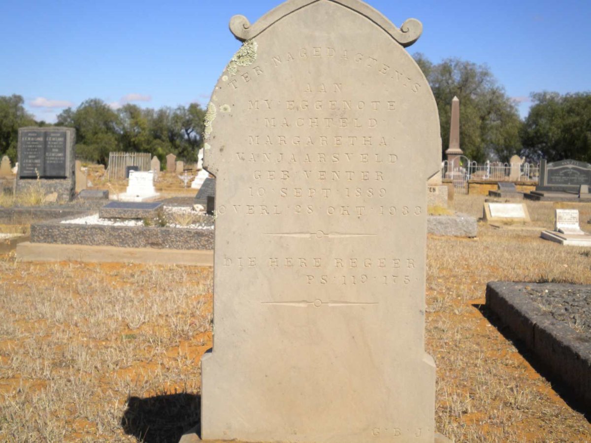 JAARSVELD Machteld Margaretha, van nee VENTER 1889-1933