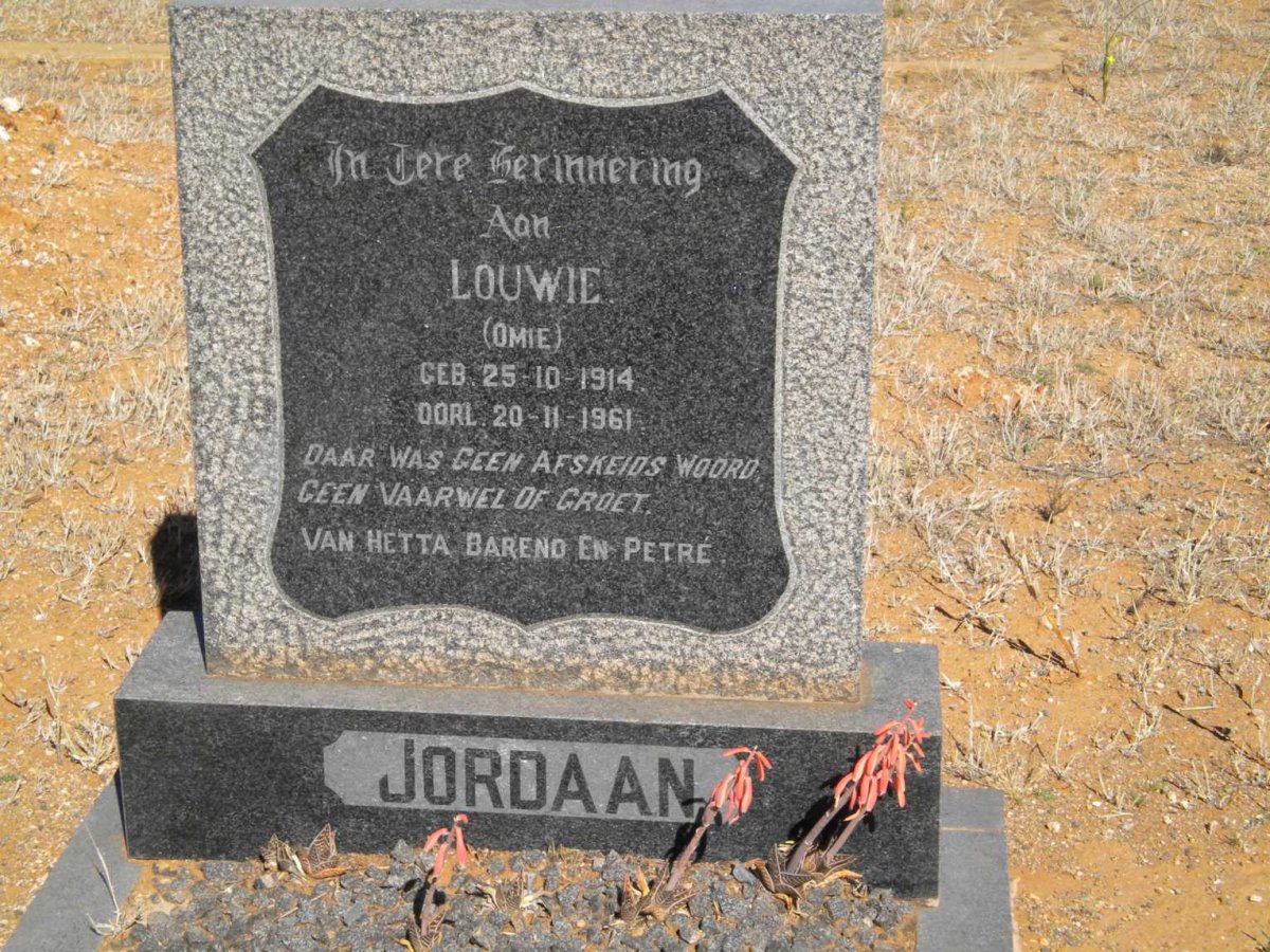 JORDAAN Louwie 1914-1961