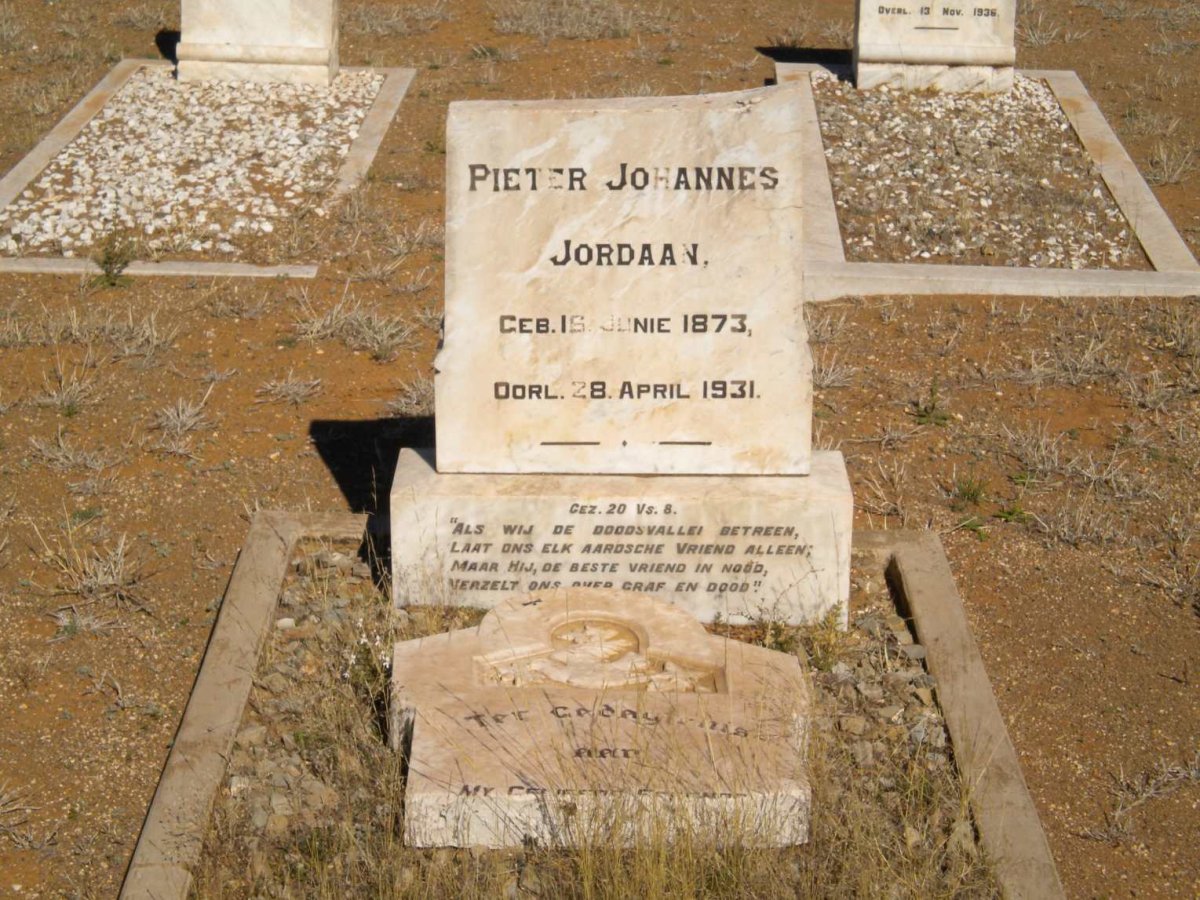 JORDAAN Pieter Johannes 1873-1931