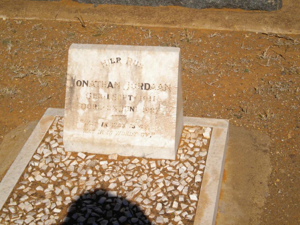 JORDAAN Jonathan 1911-1927