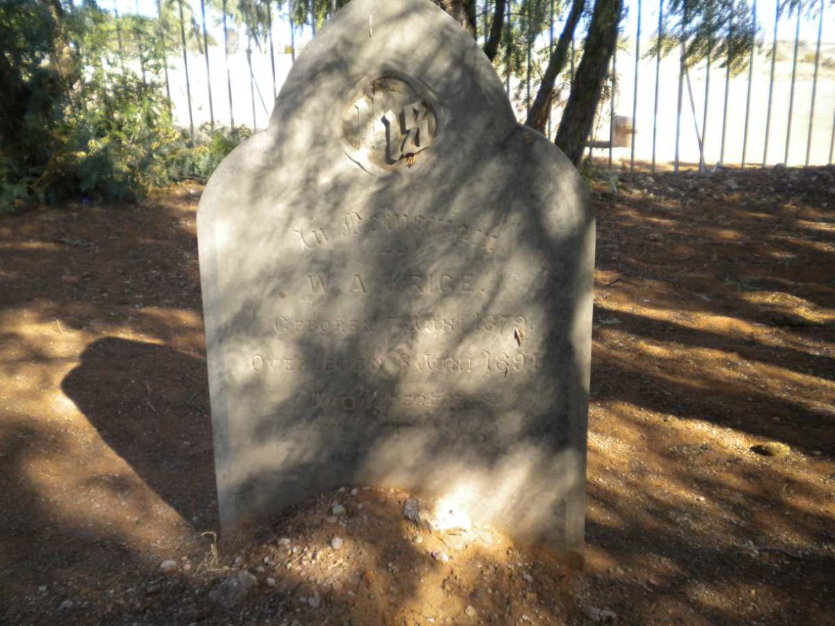 KRIGE W.A. 1879-1891