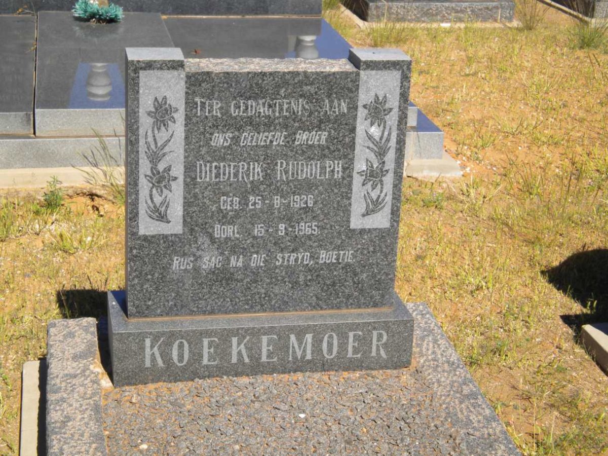 KOEKEMOER Diederik Rudolph 1926-1965