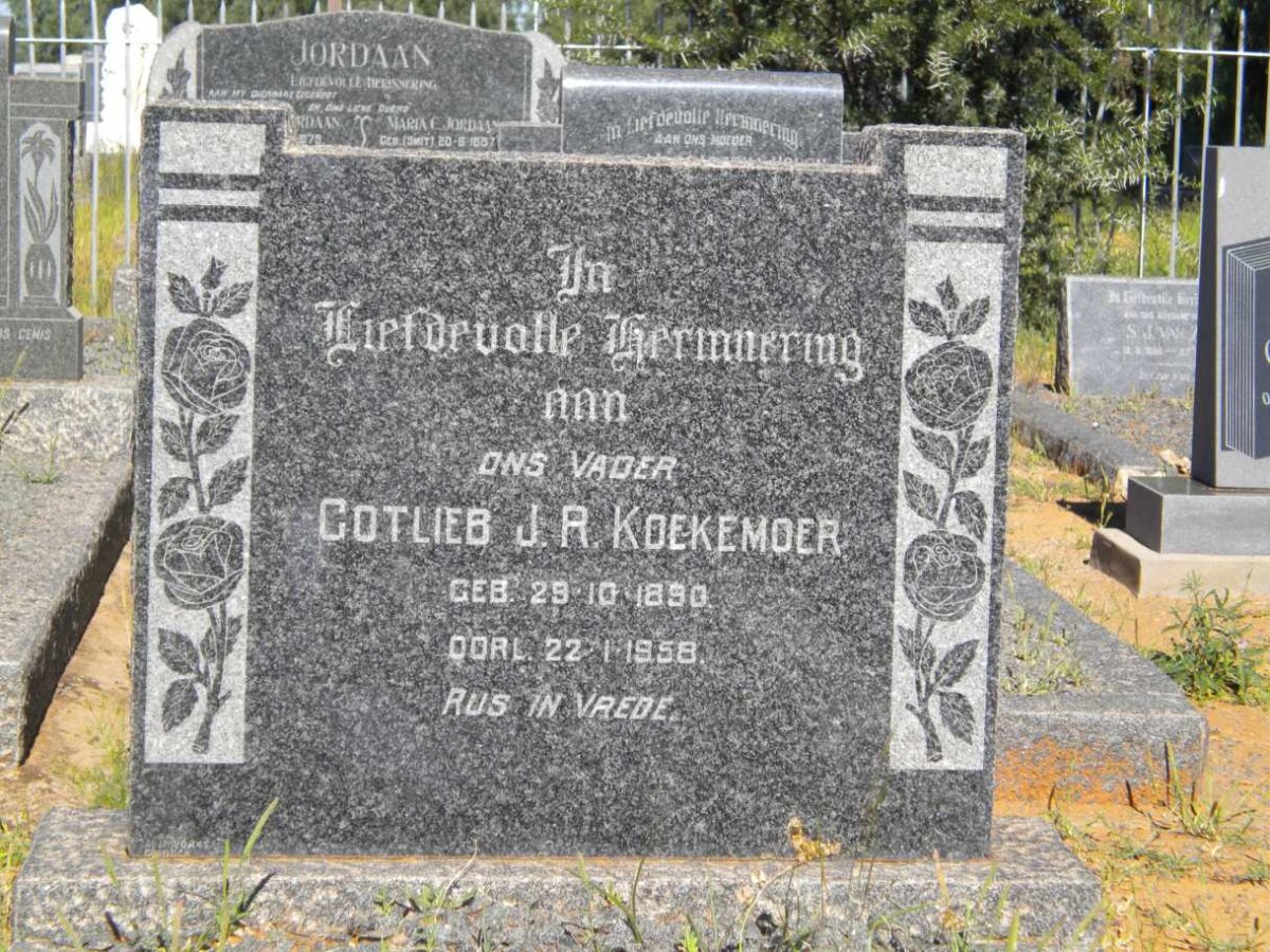 KOEKEMOER Gotlieb J.R. 1890-1958