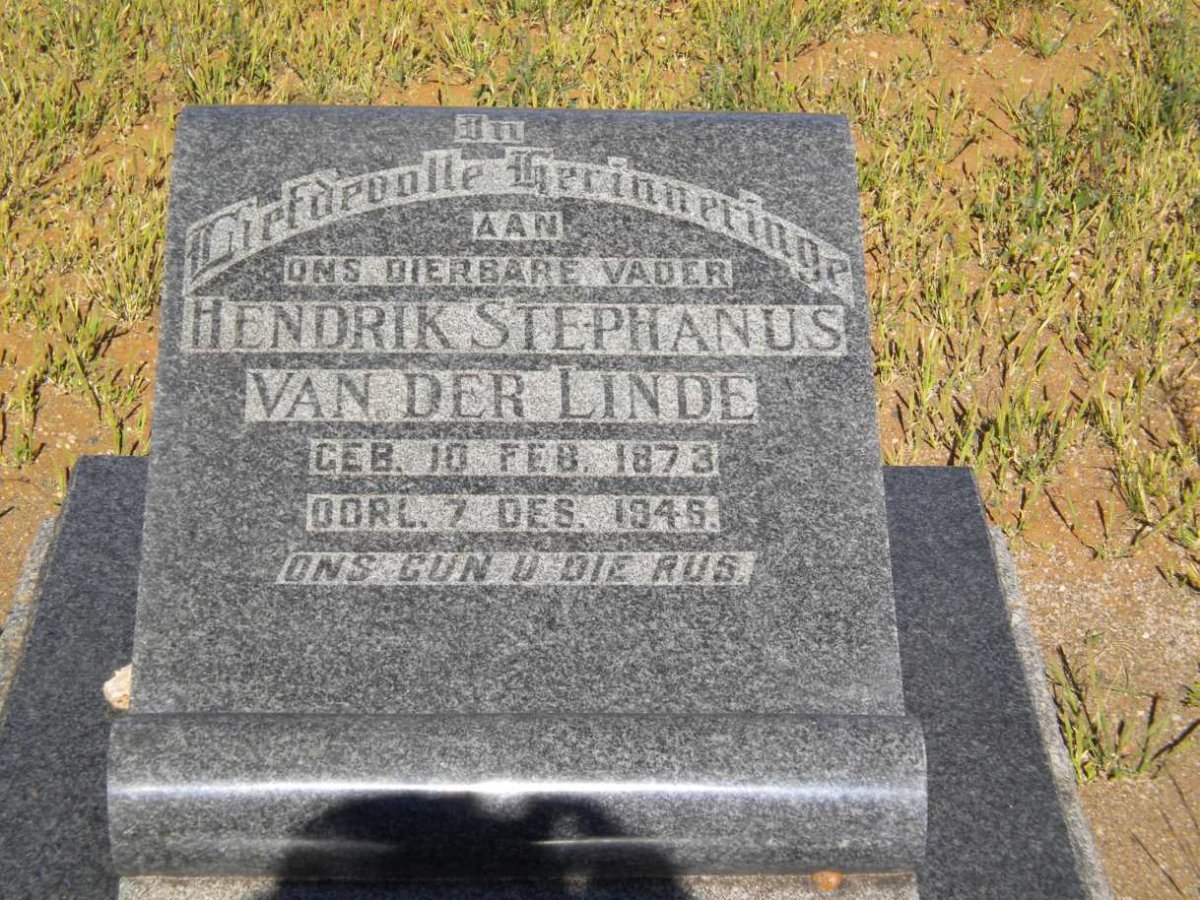 LINDE Hendrik Stephanus, van der 1873-1946