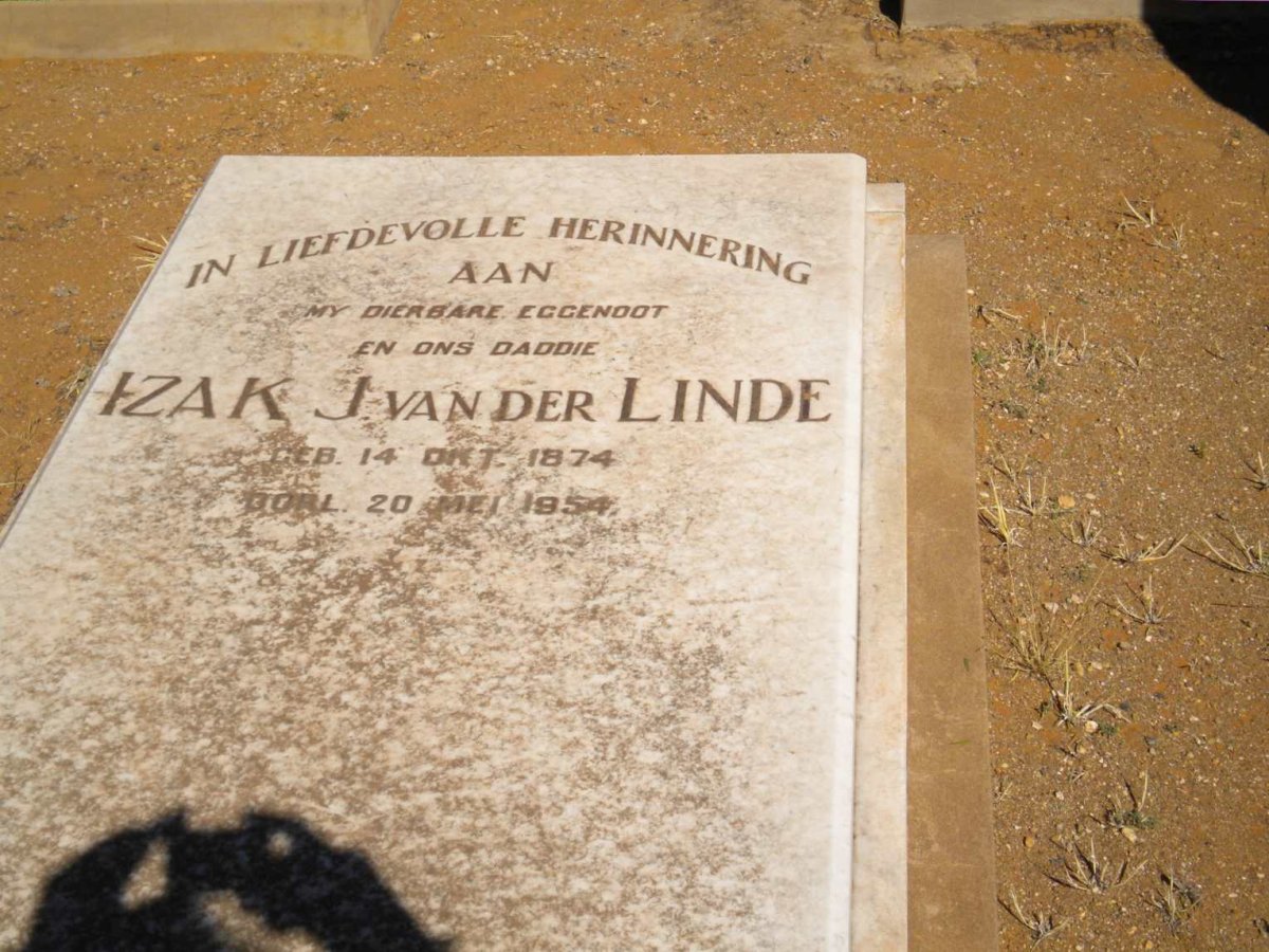 LINDE Izak J., van der 1874-1954