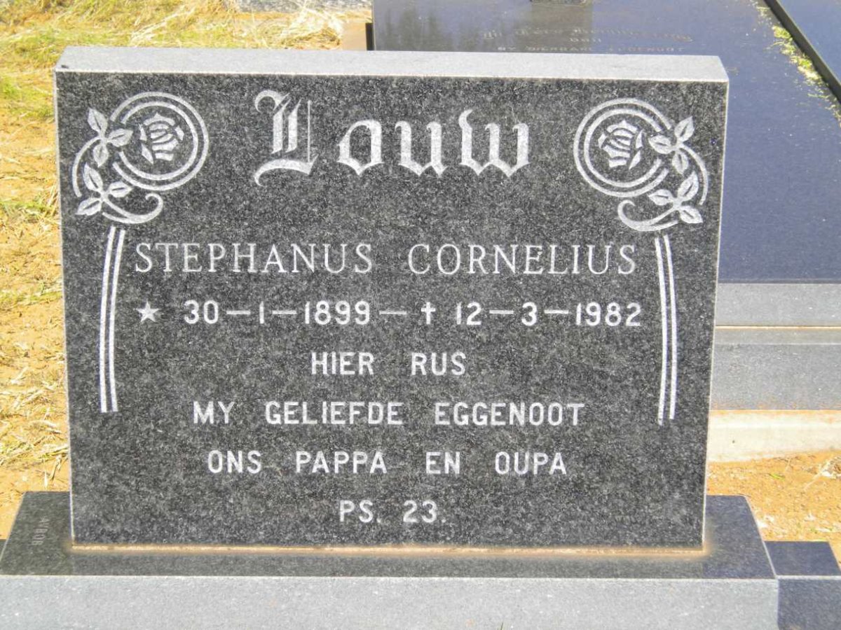 LOUW Stephanus Cornelius 1899-1982
