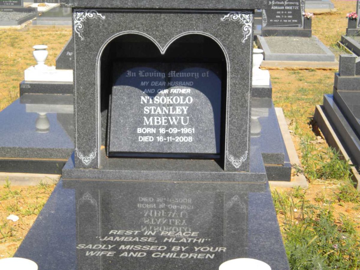 MBEWU Ntsokolo Stanley 1961-2008