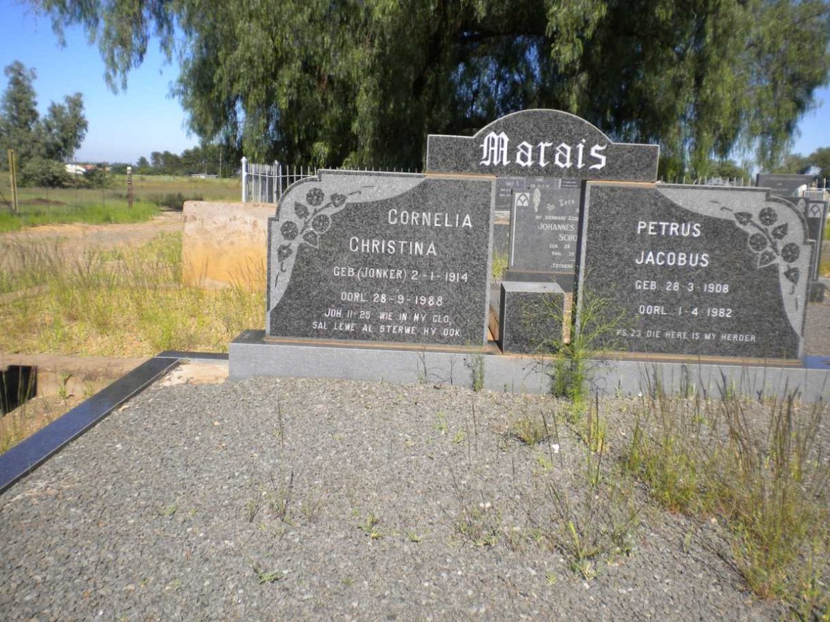 MARAIS Petrus Jacobus 1908-1982 &amp; Cornelia Christina JONKER 1914-1988