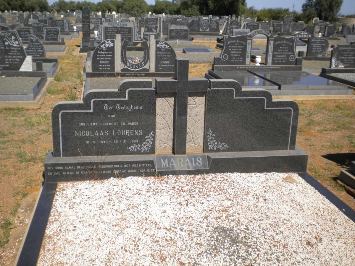 MARAIS Nicolaas Lourens 19432-1984