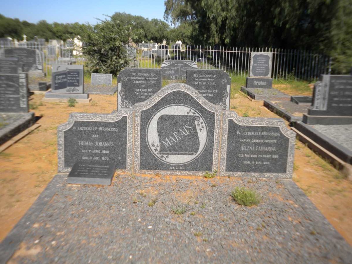 MARAIS Thomas Johannes 1889-1970 &amp; Helena Catharina PRETORIUS 1896-1953