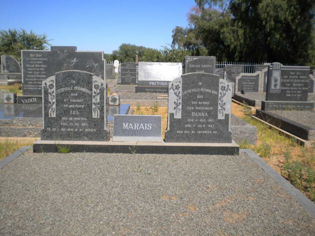 MARAIS Era 1910-1957 &amp; Hanna KOEKEMOER 1911-1997