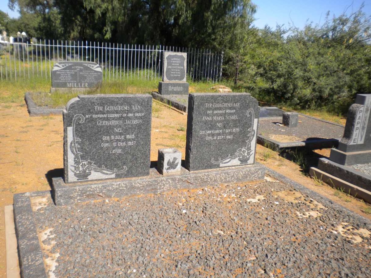 NEL Gerhardus Jacobus 1868-1957 &amp; Anna Maria Susara VAN VUUREN 1879-1960