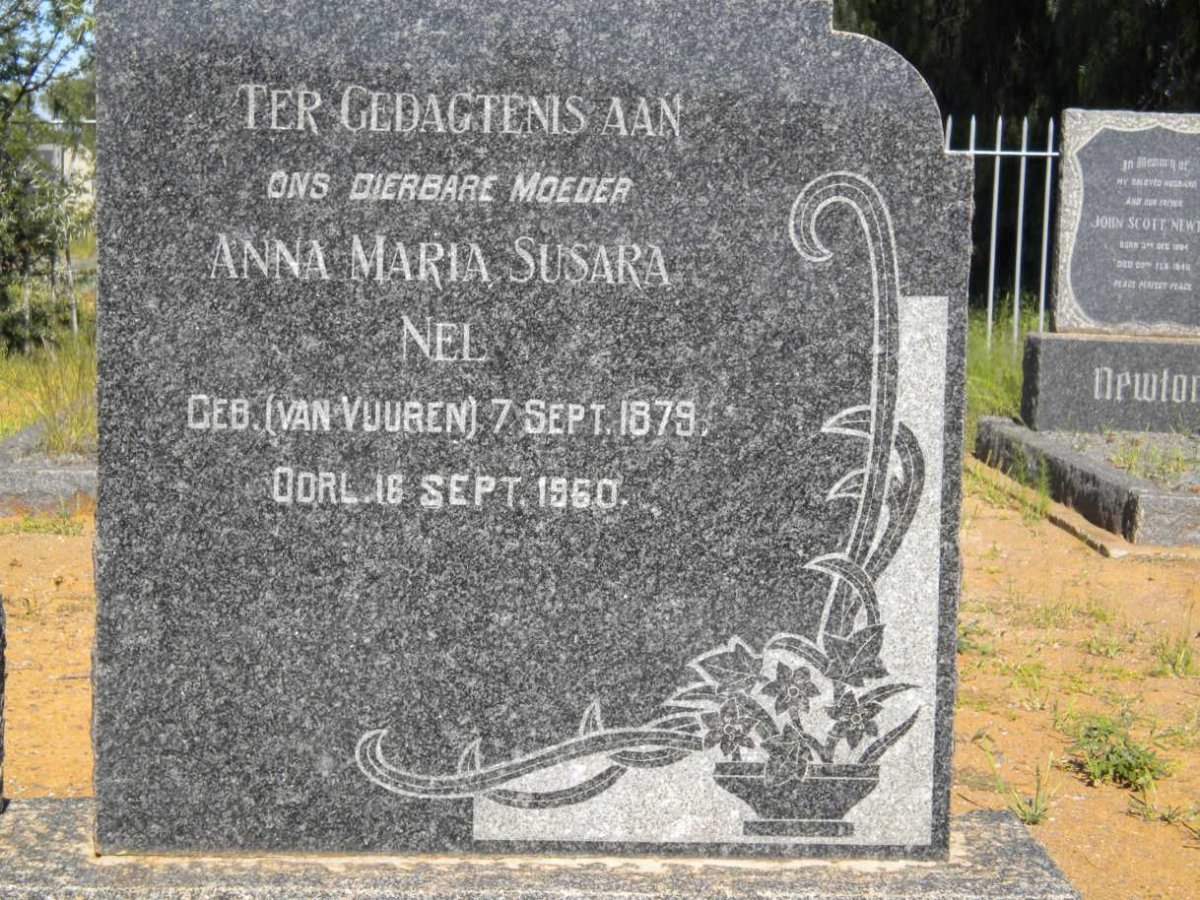 NEL Anna Maria Susara nee VAN VUUREN 1879-1960