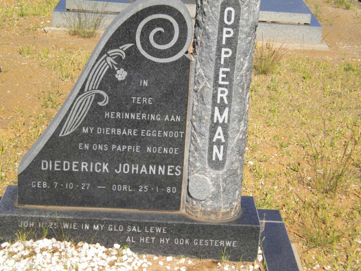 OPPERMAN Diederick Johannes 1927-1980