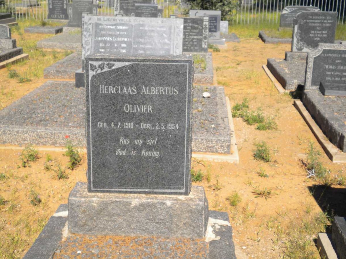 OLIVIER Herclaas Albertus 1910-1954