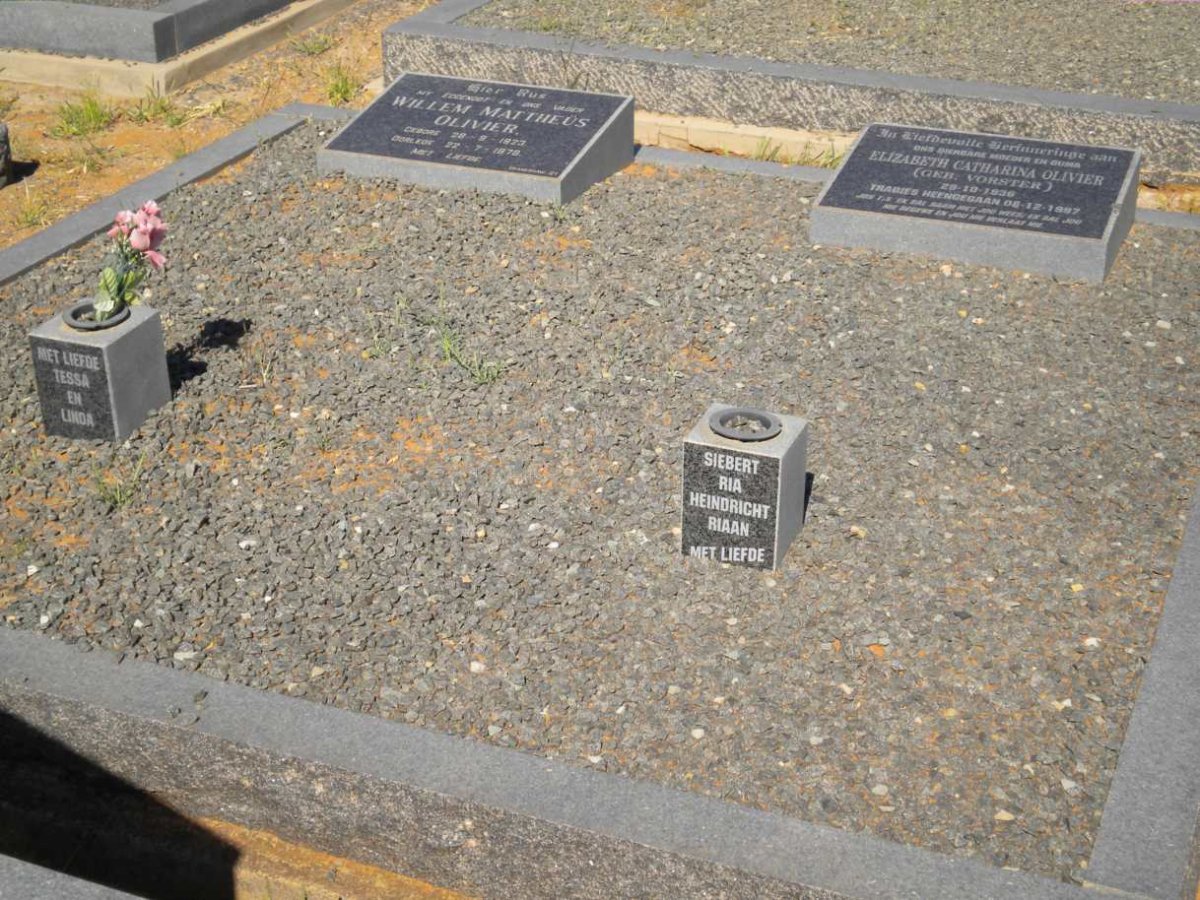 OLIVIER Willem Mattheüs 1923-1978 &amp; Elizabeth Catharina VORSTER 1936-1997