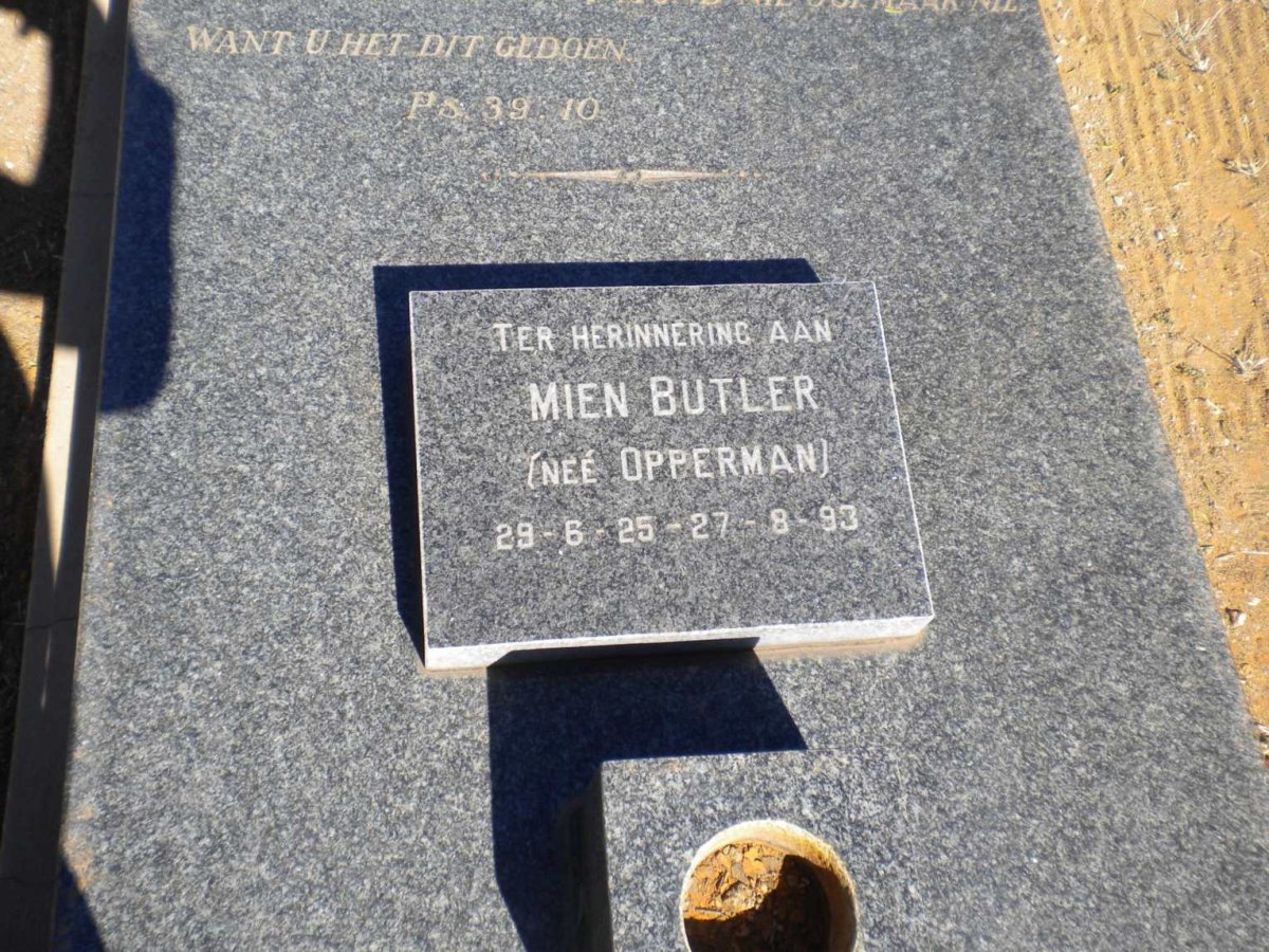 BUTLER Mien nee OPPERMAN 1925-1993