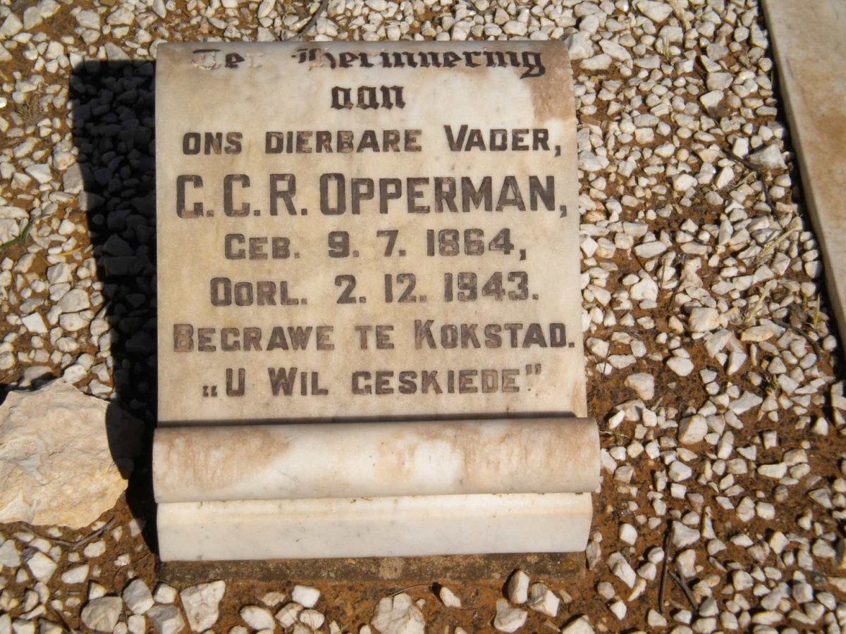 OPPERMAN G.C.R. 1864-1943
