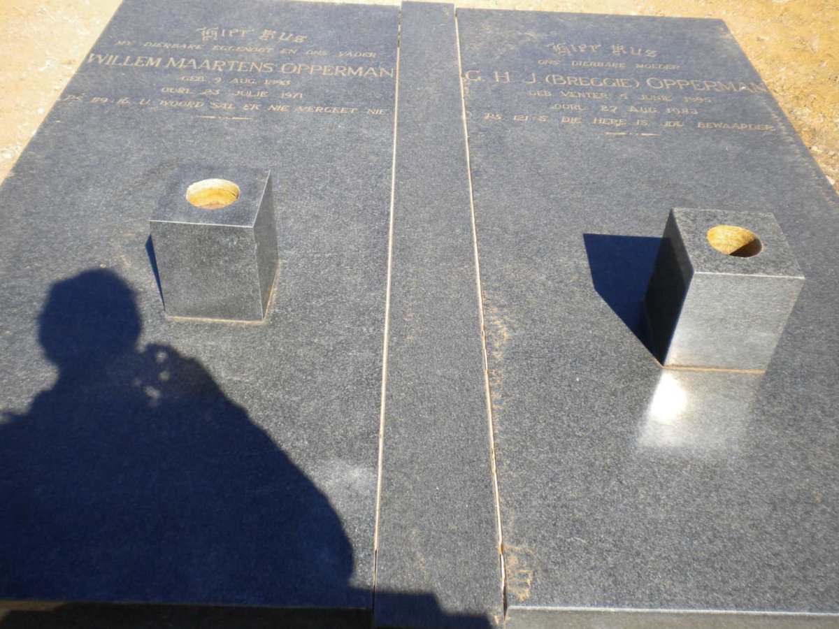 OPPERMAN Willem Maartens 1893-1971 &amp; G.H.J. VENTER 1895-1983