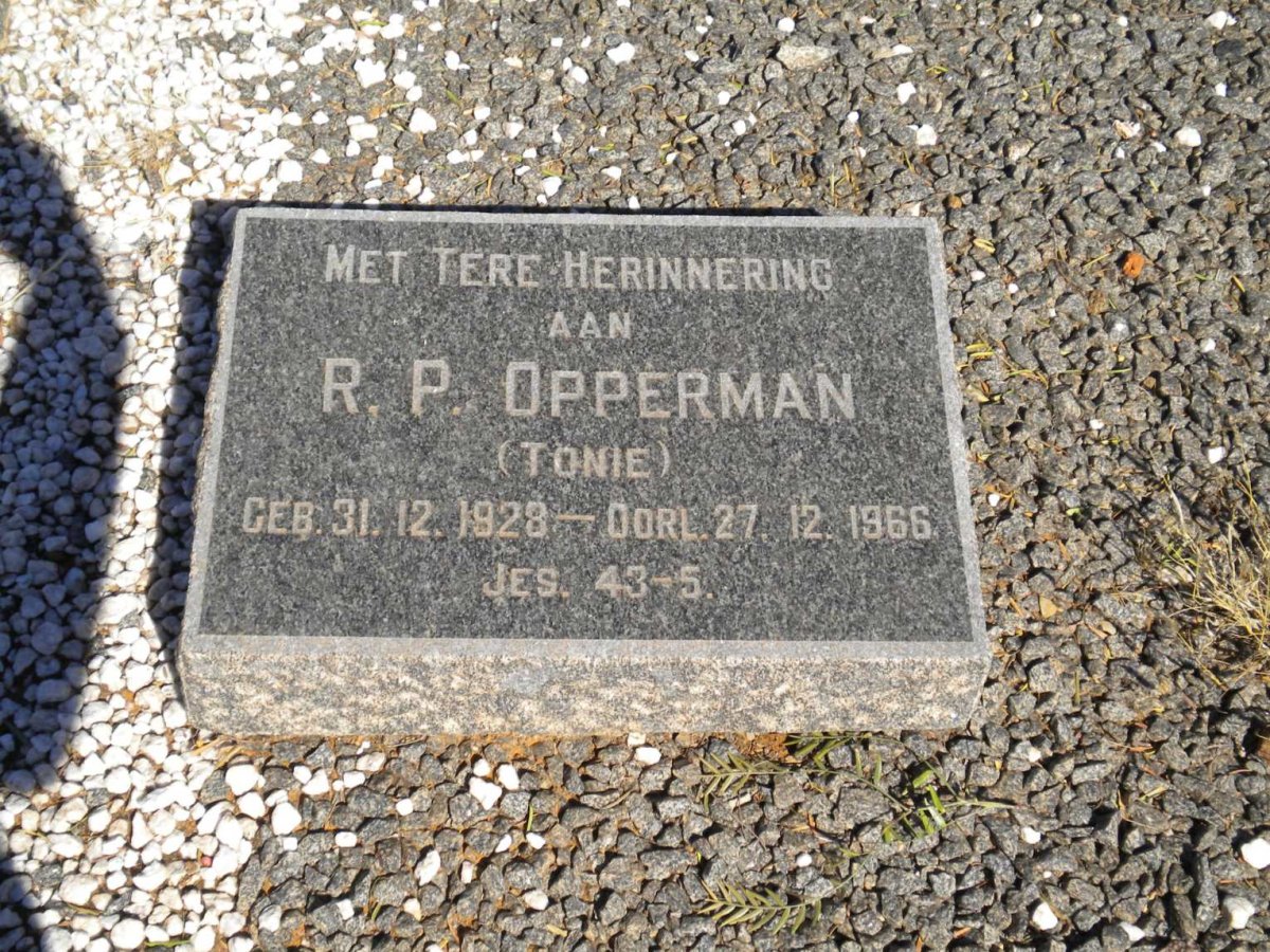 OPPERMAN R.P. 1928-1966