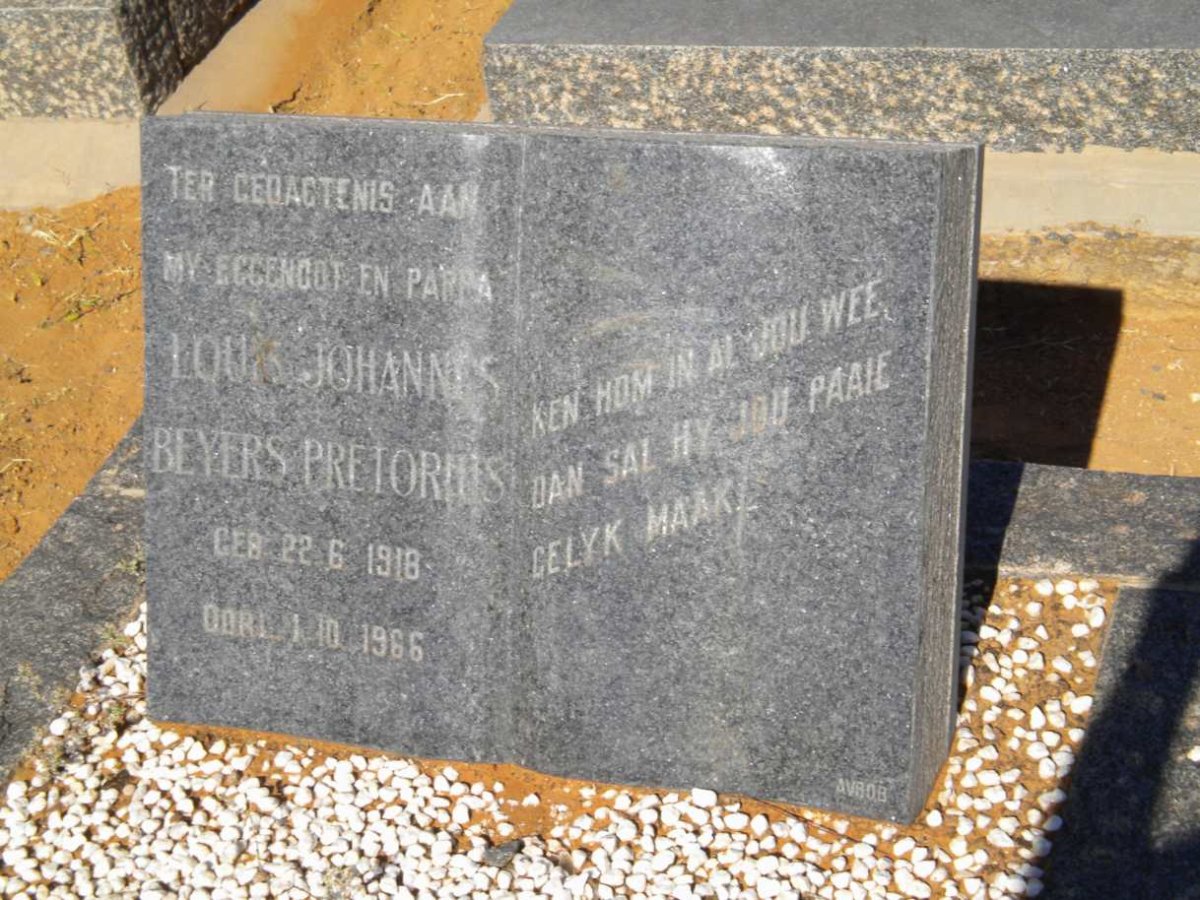 PRETORIUS Louis Johannes Beyers 1918-1966