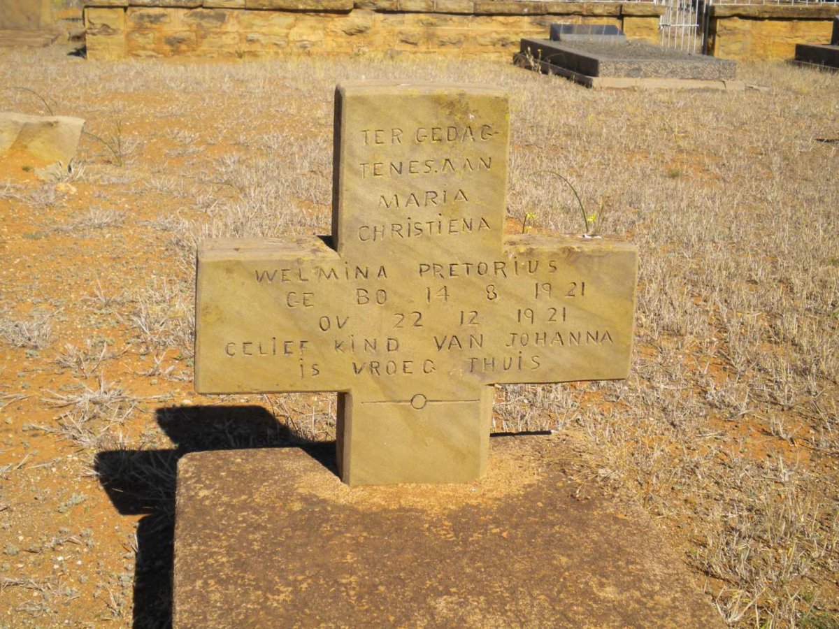 PRETORIUS Maria Christiena Welmina 1921-1921