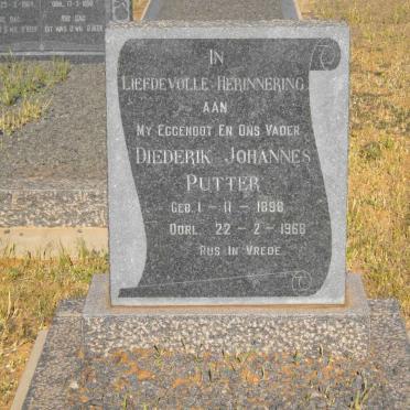 PUTTER Diederik Johannes 1896-1968