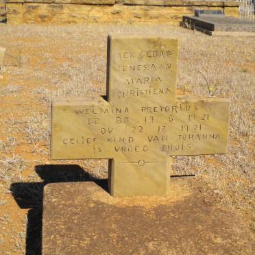 PRETORIUS Maria Christiena Welmina 1921-1921