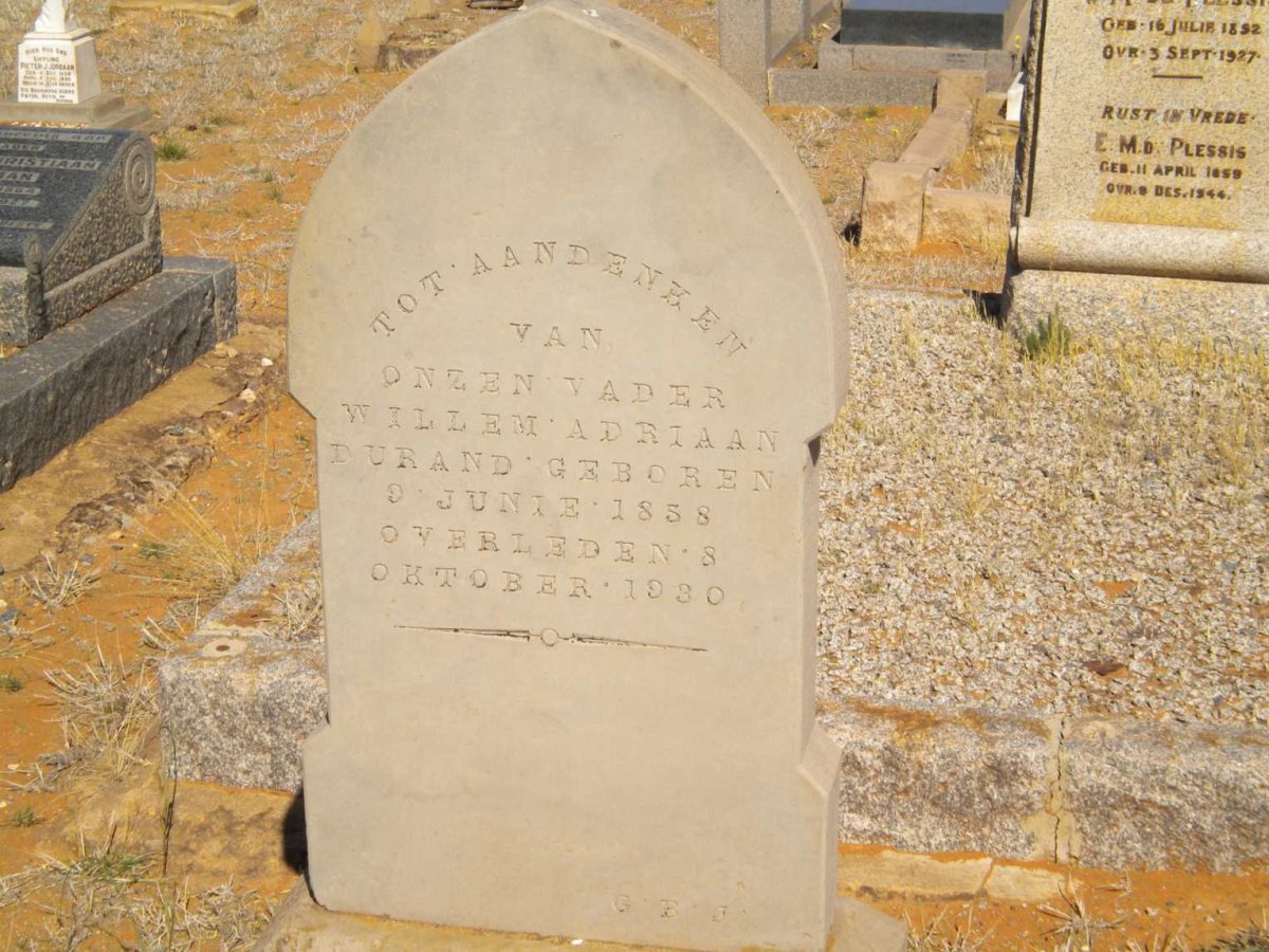 RAND Willem Adriaan, du 1858-1930