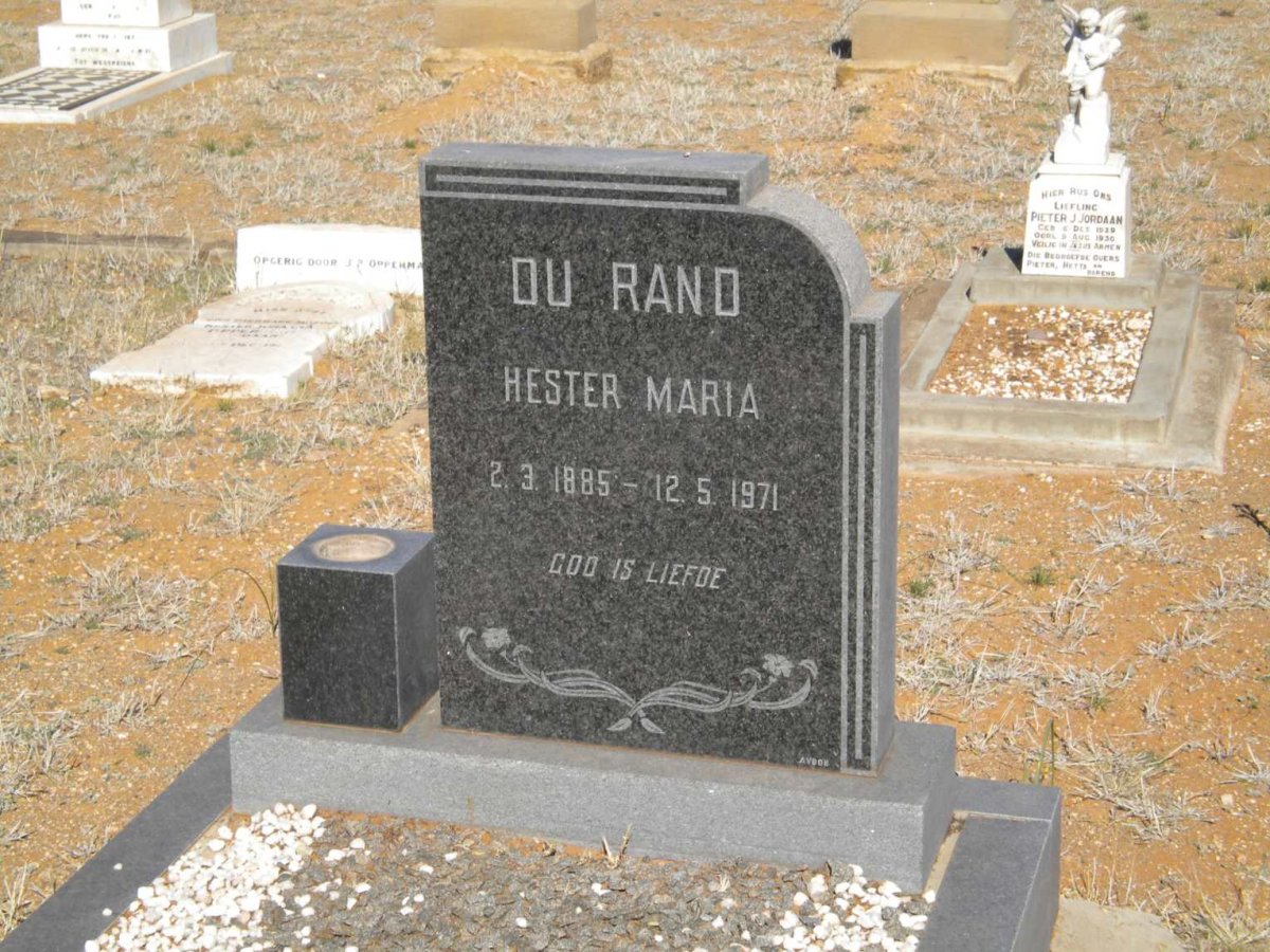 RAND Hester Maria, du 1885-1971