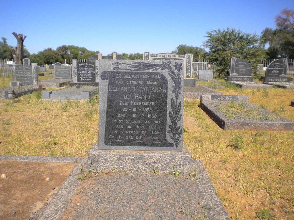 RAND Elizabeth Catharina, du nee KOEKEMOER 1882-1969