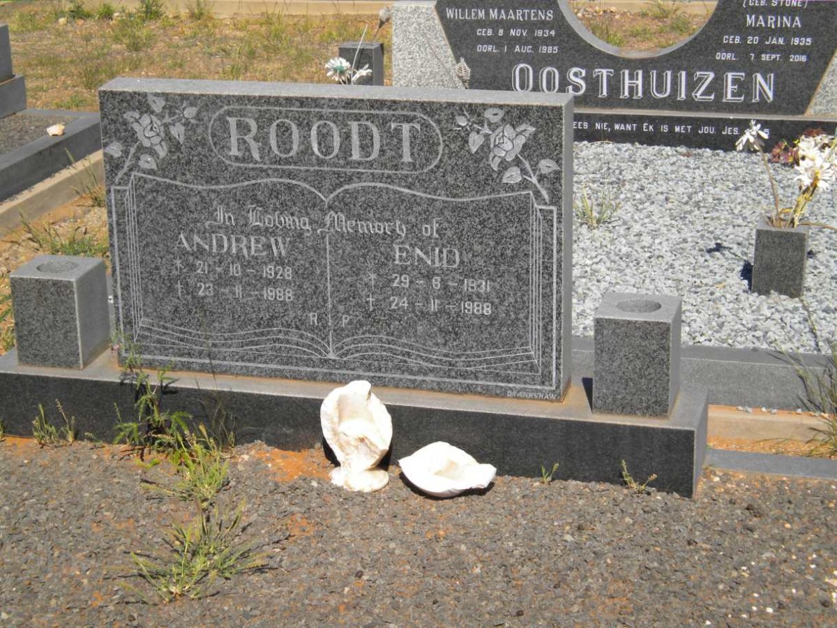 ROODT Andrew 1928-1988 &amp; Enid 1931-1988