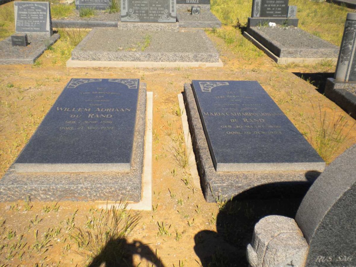 RAND Willem Adriaan, du 1886-1959 &amp; Maria Catharina Johanna 1890-1954