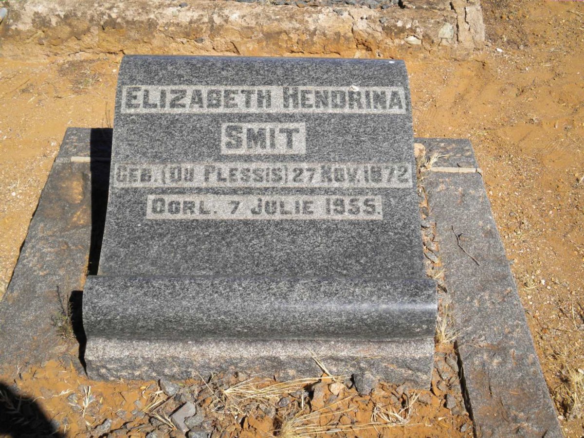 SMIT Elizabeth Hendrina nee DU PLESSIS 1872-1955