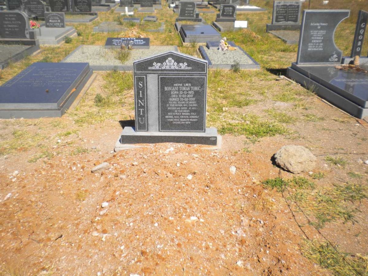 SINTU Bongani Thomas Tomic 1973-2017