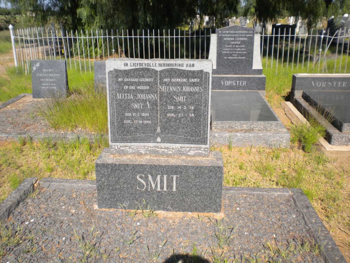 SMIT Stefanus Johannes 1878-1958 &amp; Aletta Johanna 1889-1949