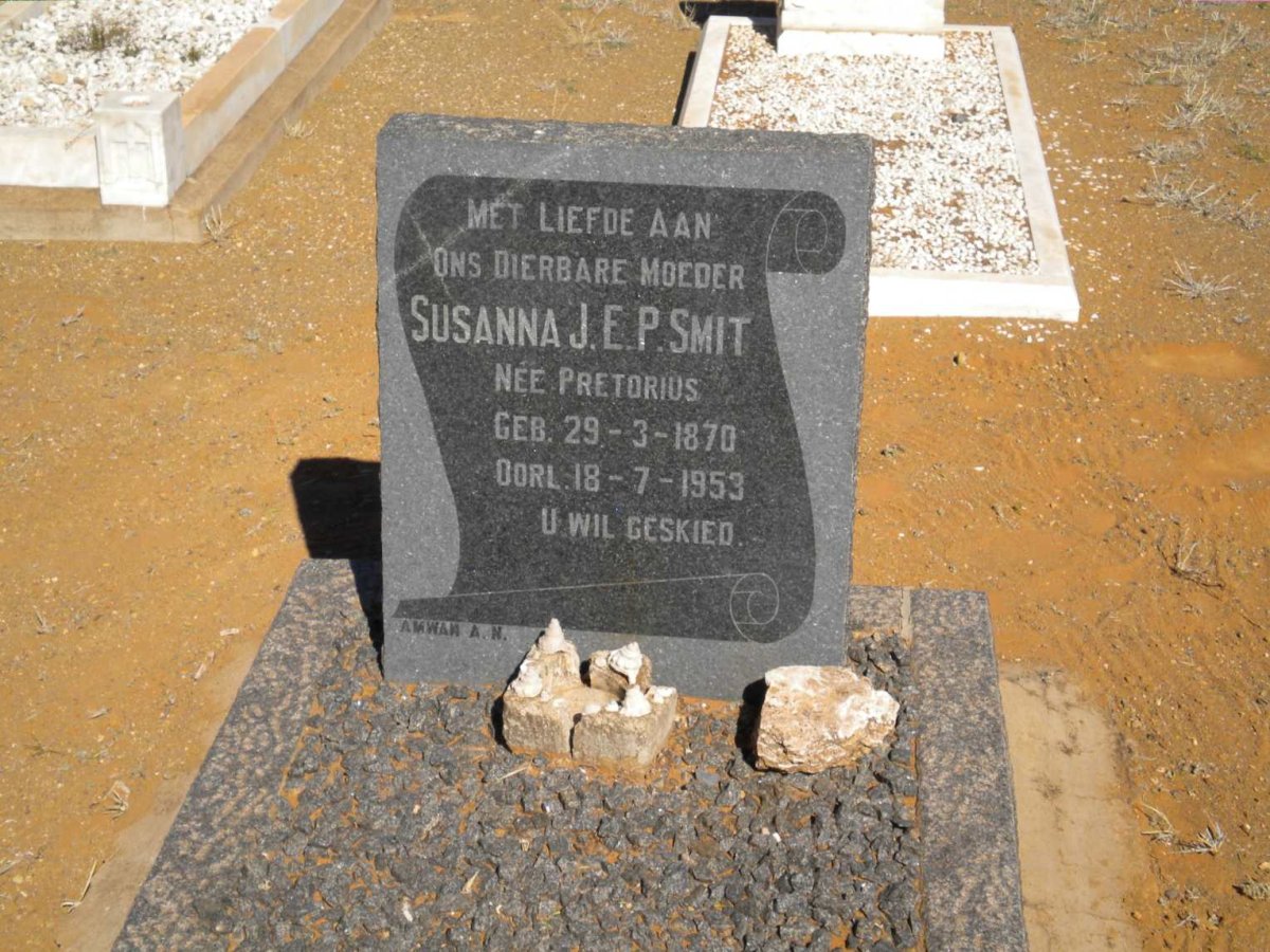 SMIT Susanna J.E.P. nee PRETORIUS 1870-1953