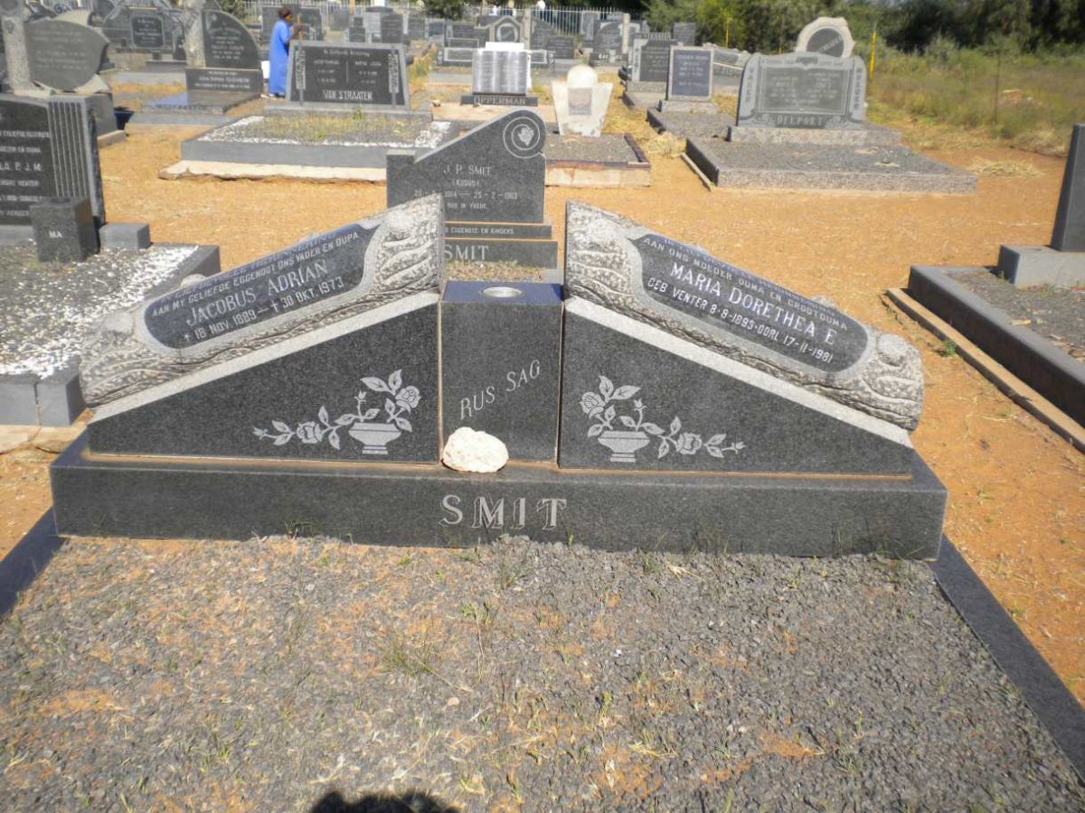 SMIT Jacobus Adrian 1889-1973 &amp; Maria Dorethea E. VENTER 1893-1981