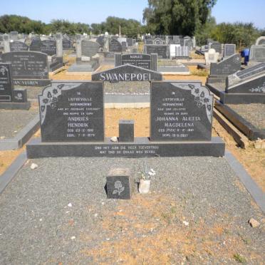 SWANEPOEL Andries Hendrik 191?-1979 &amp; Johanna Aletta Magdelena PIEK 1921-2007