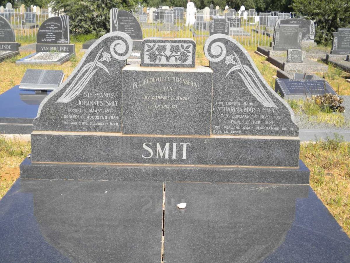 SMIT Stephanus Johannes 1877-1954 &amp; Catharina Maria JORDAAN 1891-1970