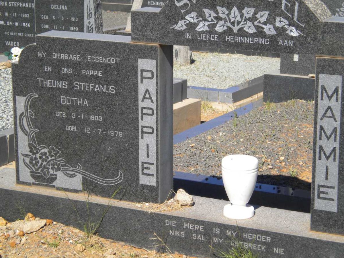 SWANEPOEL Theunis Stefanus Botha 1903-1978