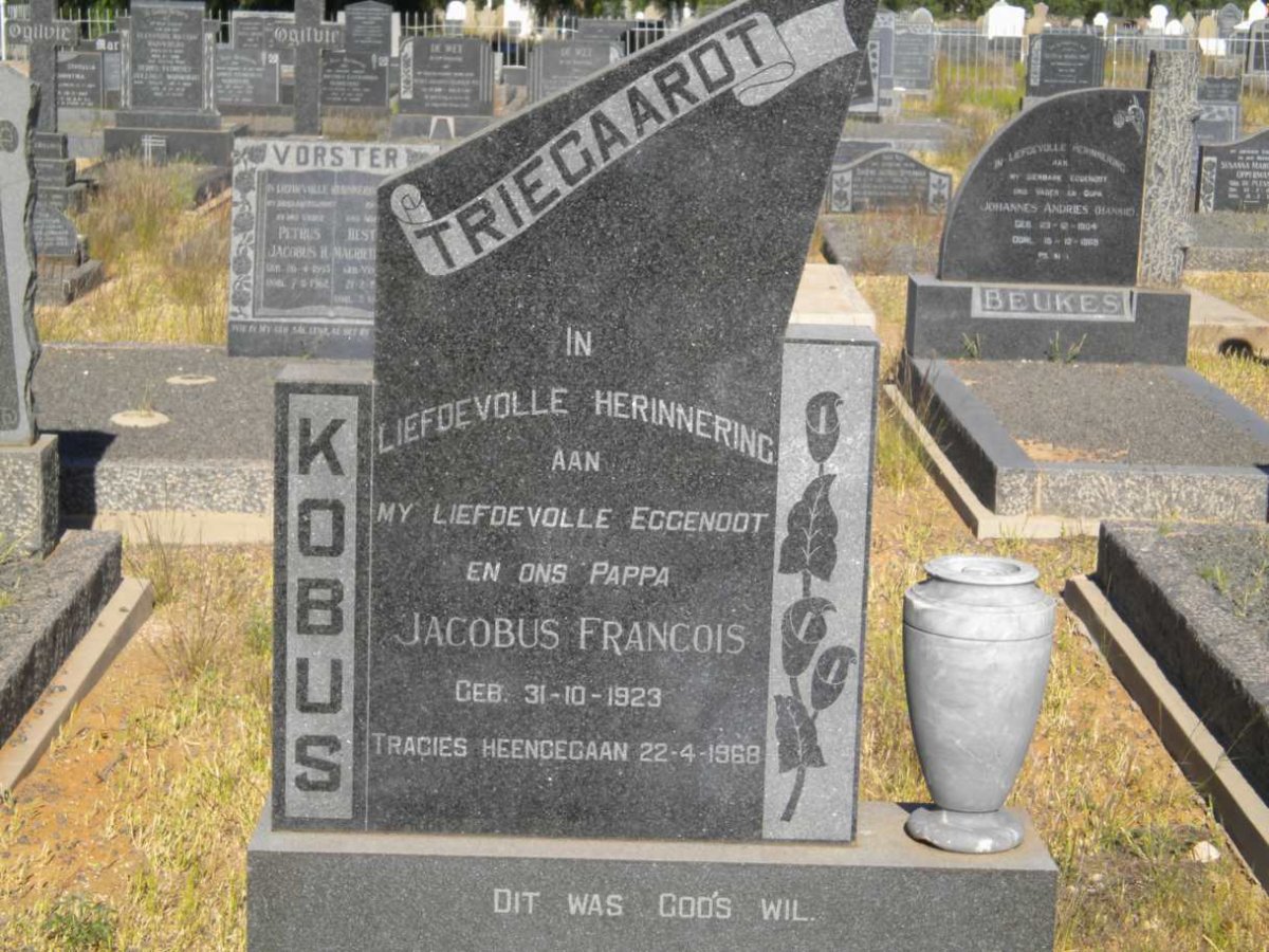 TRIEGAARDT Jacobus Francois 1923-1968