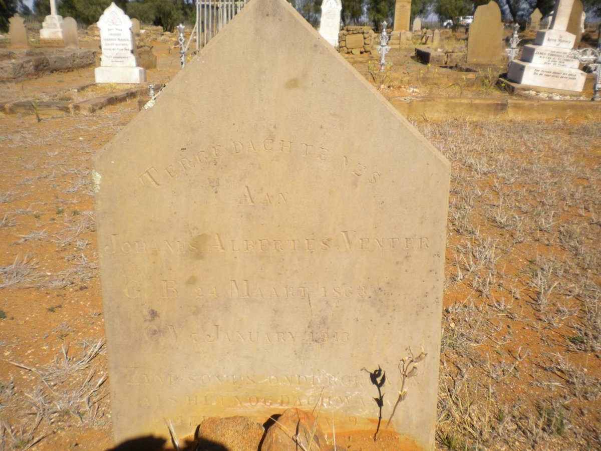 VENTER Johannes Albertus 1863-1913