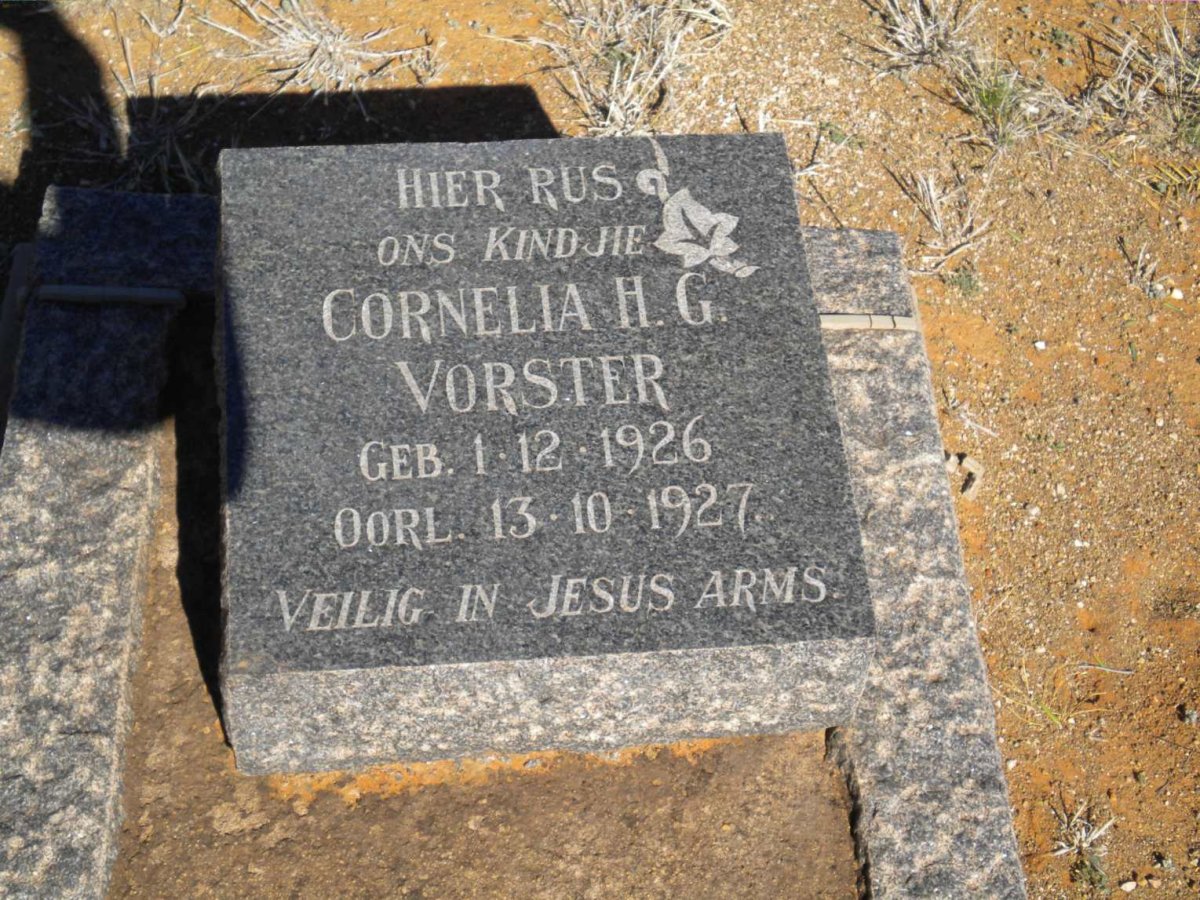 VORSTER Cornelia H.G. 1926-1927